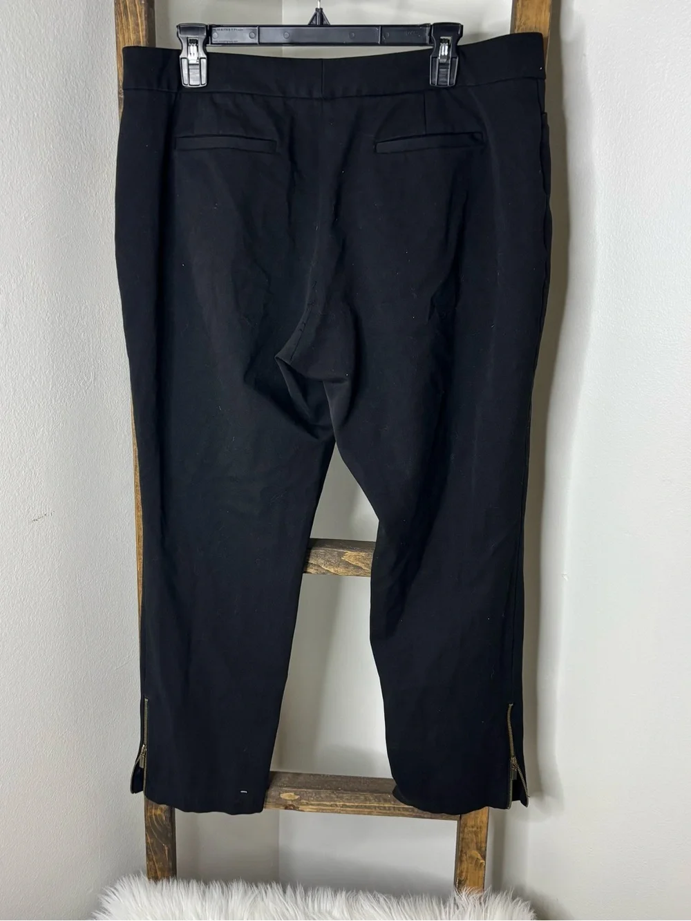 New York & Company Black Stretch Straight-Leg Work Pants Size 14